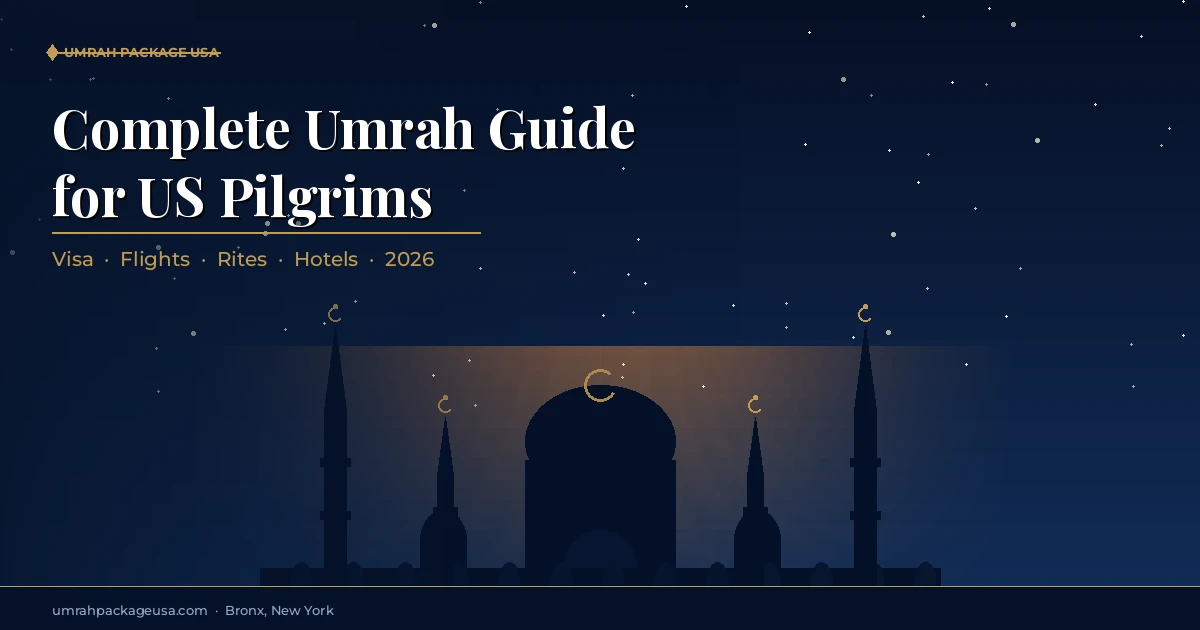 Complete Umrah guide for US pilgrims — Madinah Prophet Mosque at night